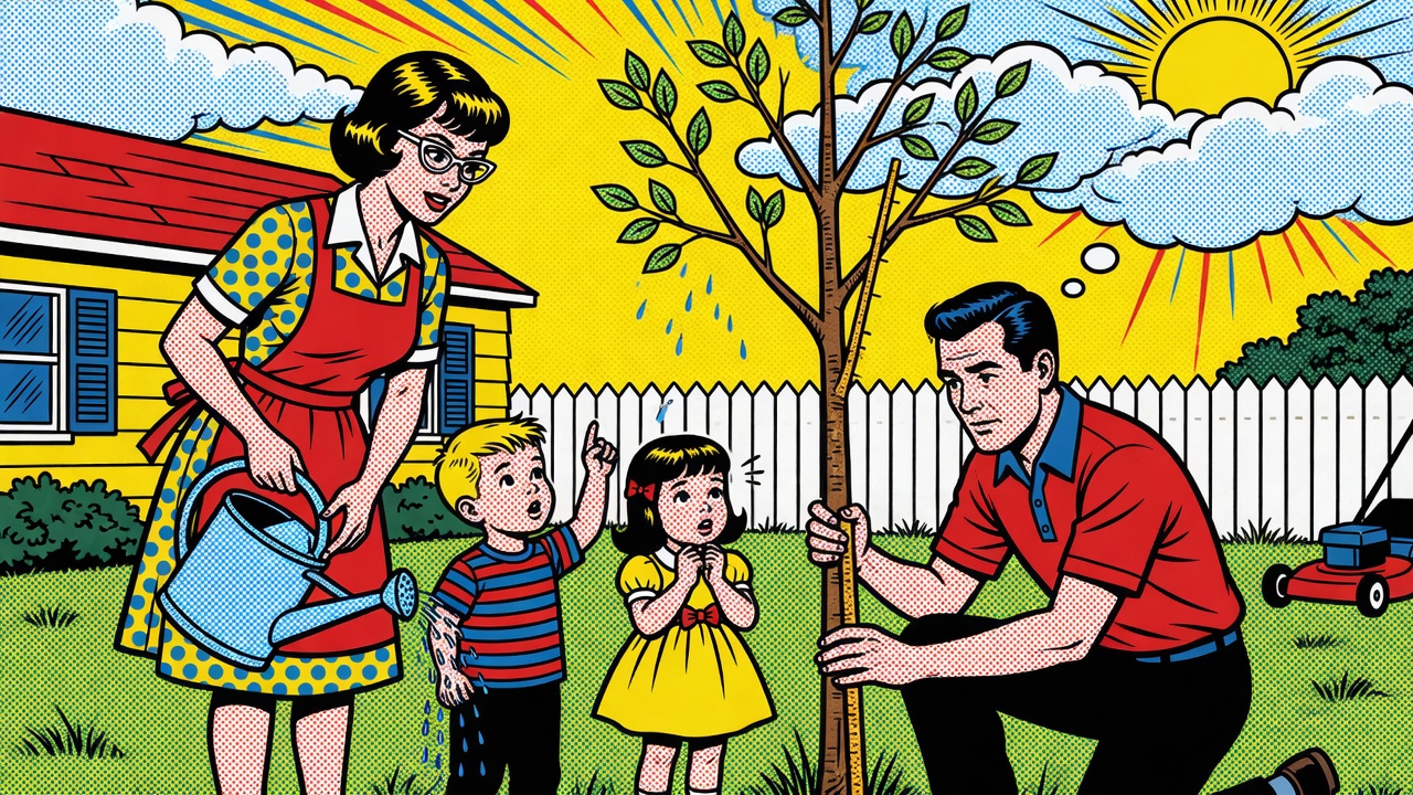Roy Lichtenstein pop art illustration for: How Much Life Coverage Does a Family Really Need?