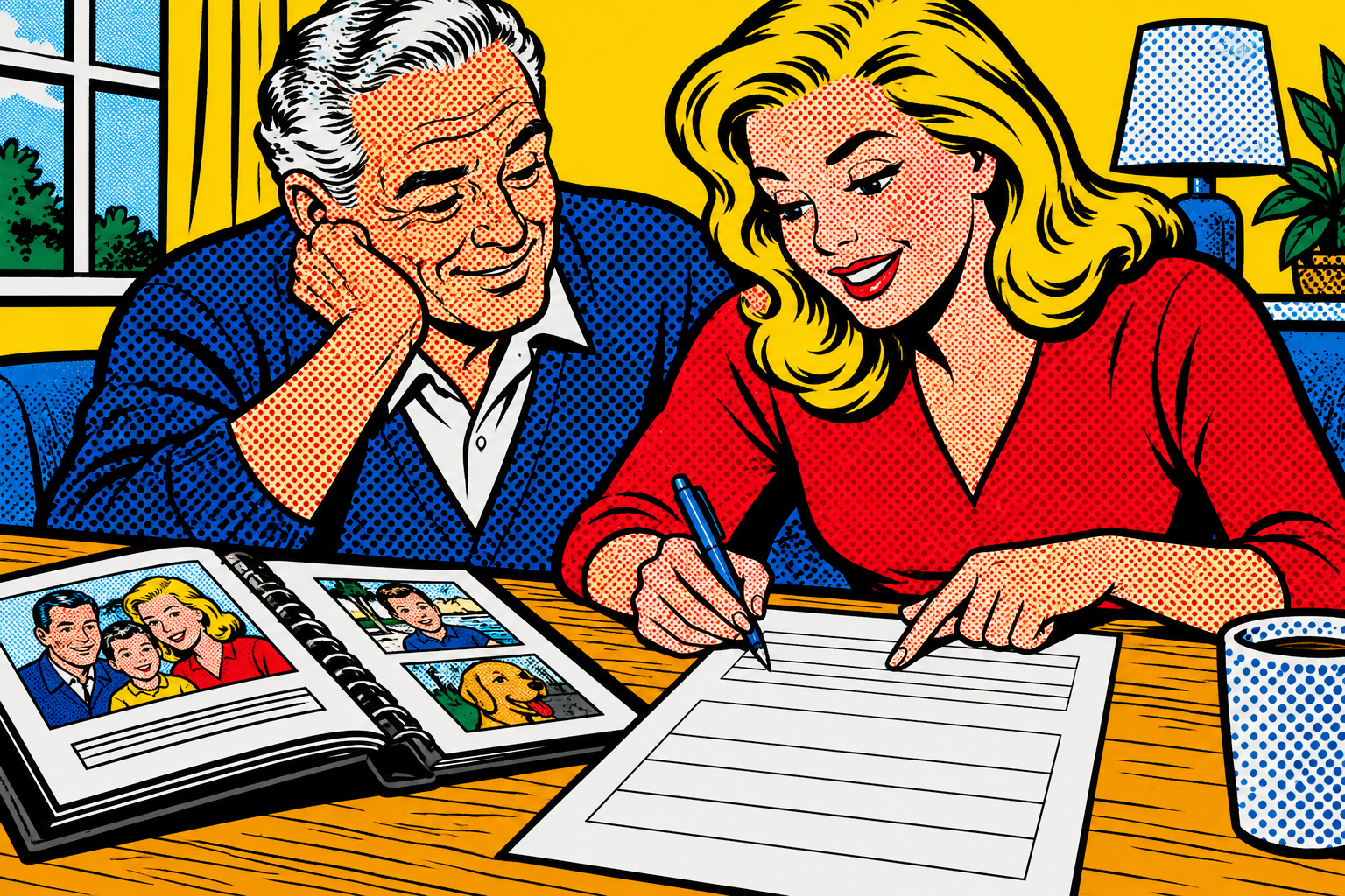 Roy Lichtenstein pop art illustration for: Beneficiary Details Worth Reviewing Each Year