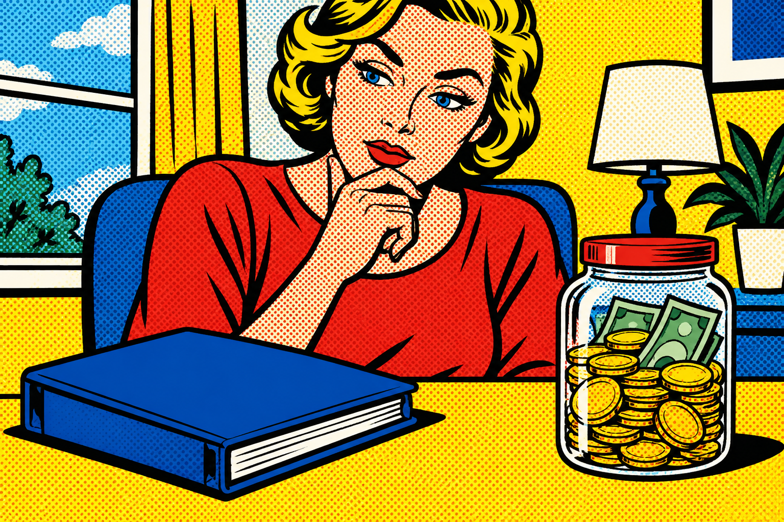 Roy Lichtenstein pop art illustration for: Life Coverage Is Not a Savings Account
