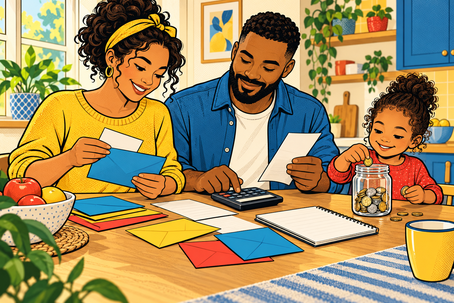 Roy Lichtenstein pop art illustration for: Your First Monthly Family Budget: Start with the Records